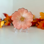 Cosy Autumn Blooms – Handmade Resin Coasters with Gold Edge