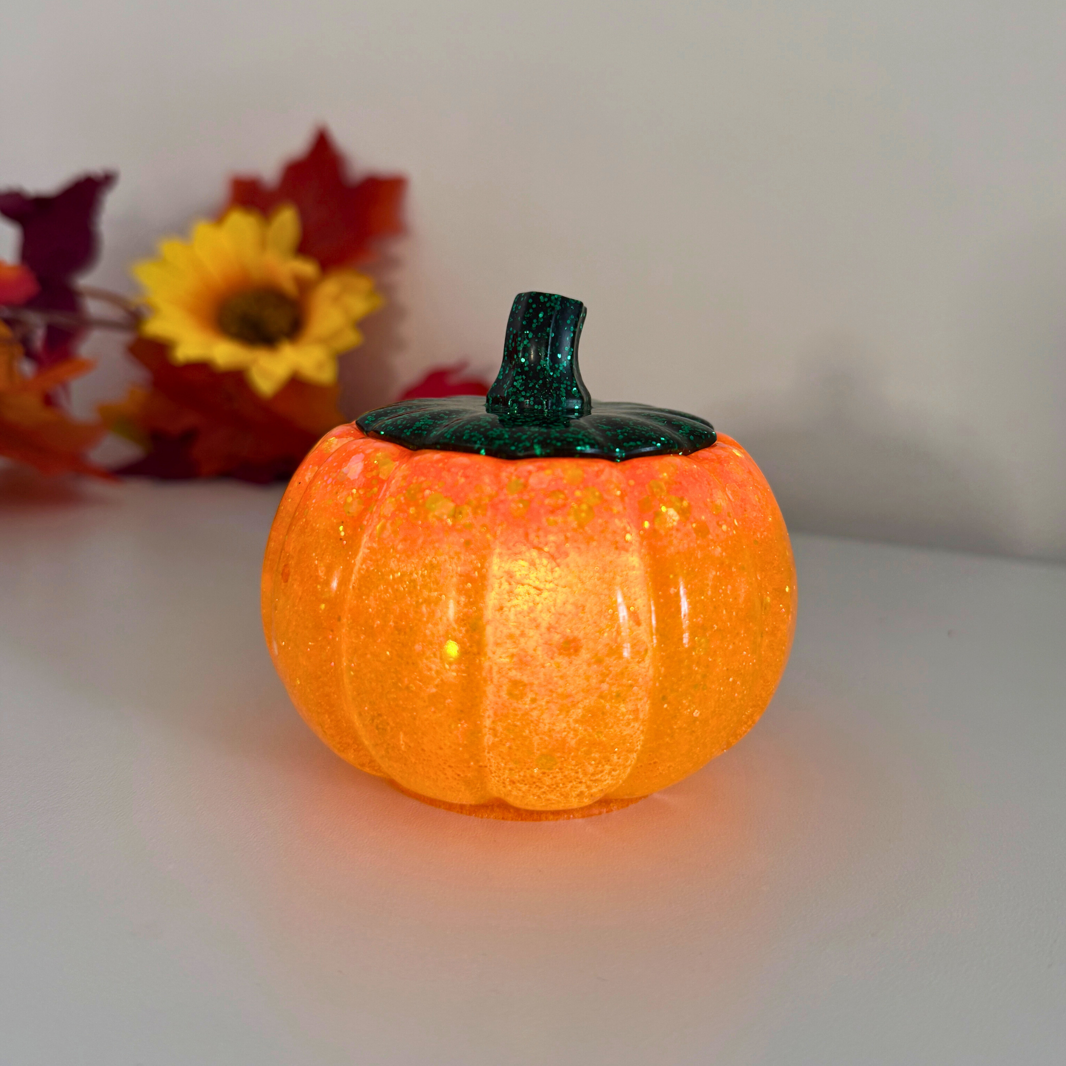 Sparkling Pumpkin Pot - Tealight & Treat Holder