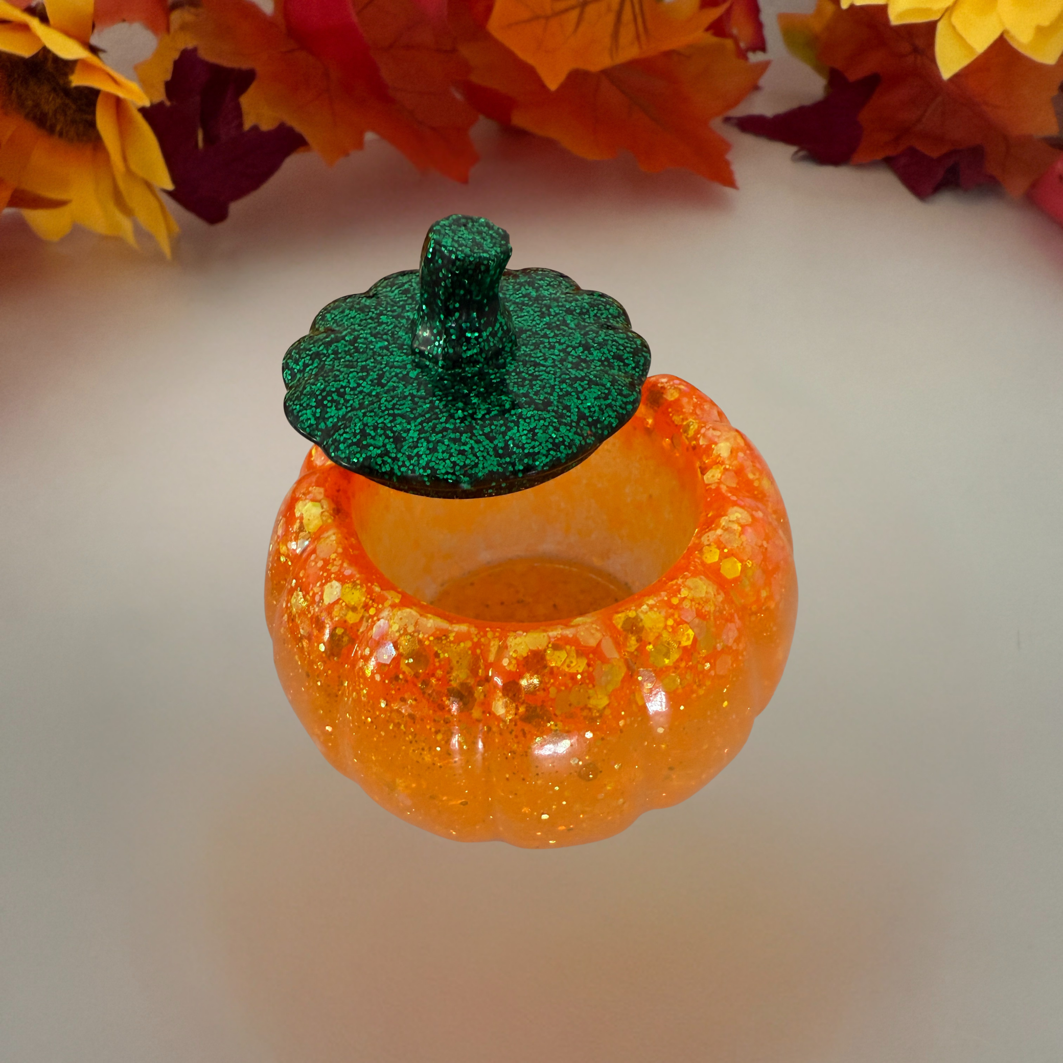 Sparkling Pumpkin Pot - Tealight & Treat Holder