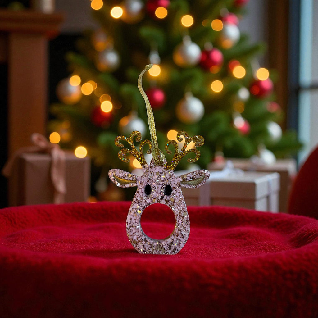 ✨ Mr & Mrs Reindeer Chocolate Holders – Customisable Resin Christmas Ornaments