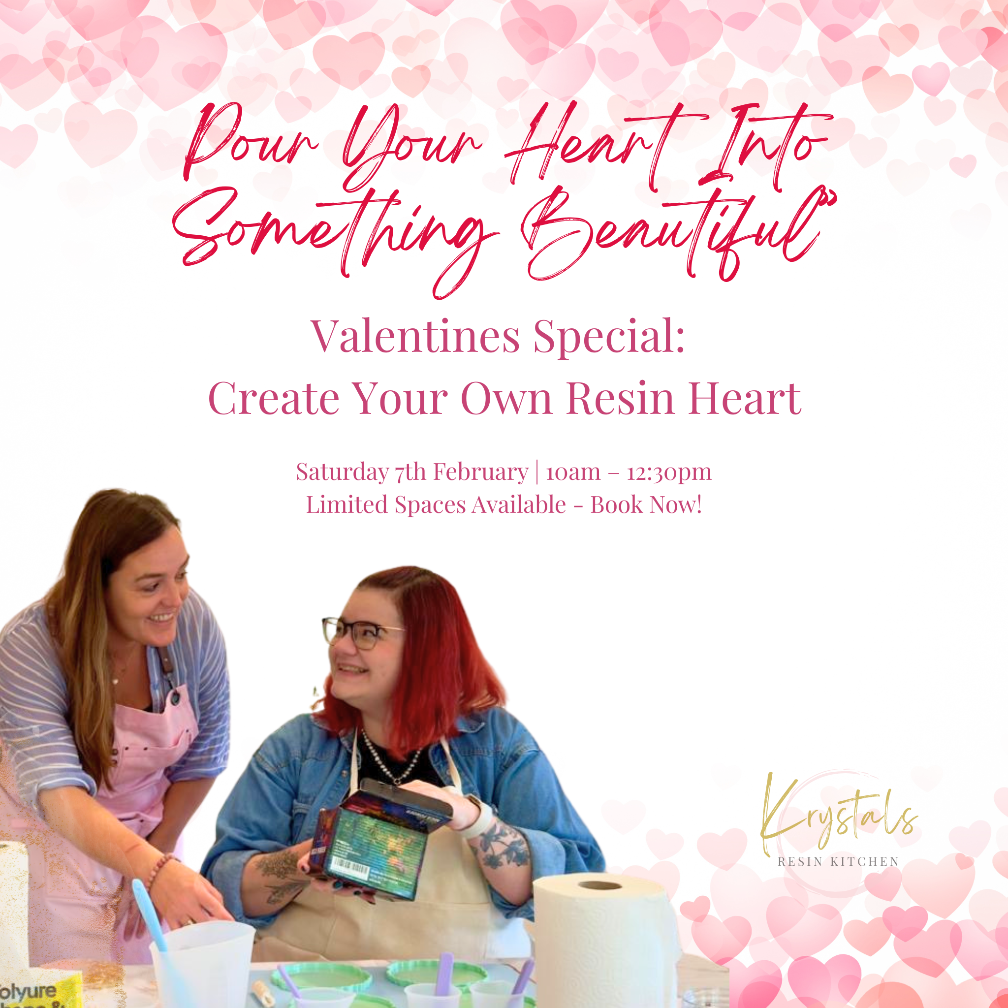 Pour Your Heart Out Valentine’s Special: Create Your Own Resin Heart Coasters - Saturday 7th Feb 2026